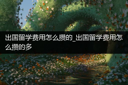 出国留学费用怎么攒的_出国留学费用怎么攒的多