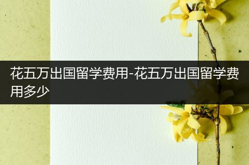 花五万出国留学费用-花五万出国留学费用多少