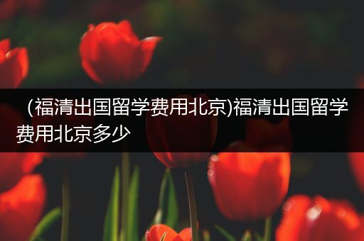 （福清出国留学费用北京)福清出国留学费用北京多少
