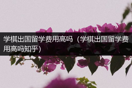 学棋出国留学费用高吗（学棋出国留学费用高吗知乎）