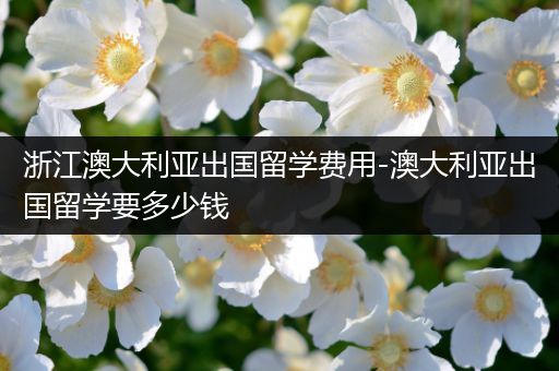 浙江澳大利亚出国留学费用-澳大利亚出国留学要多少钱