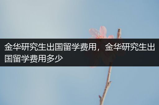 金华研究生出国留学费用，金华研究生出国留学费用多少