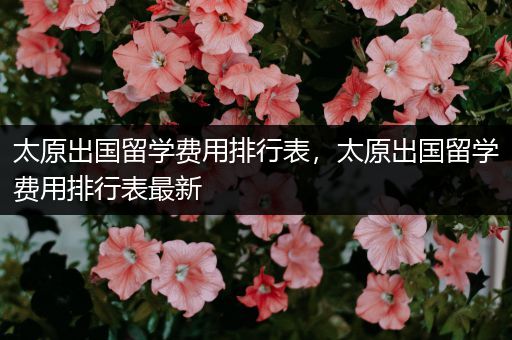 太原出国留学费用排行表，太原出国留学费用排行表最新