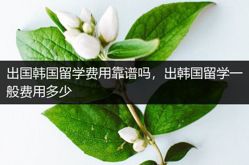 出国韩国留学费用靠谱吗，出韩国留学一般费用多少
