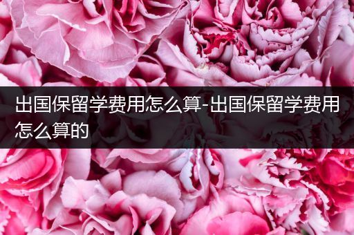 出国保留学费用怎么算-出国保留学费用怎么算的
