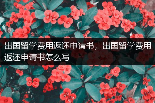 出国留学费用返还申请书，出国留学费用返还申请书怎么写