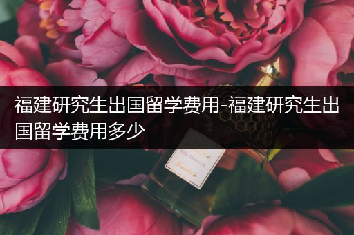 福建研究生出国留学费用-福建研究生出国留学费用多少