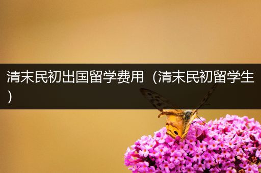 清末民初出国留学费用（清末民初留学生）