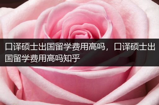口译硕士出国留学费用高吗，口译硕士出国留学费用高吗知乎