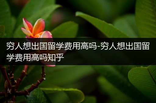 穷人想出国留学费用高吗-穷人想出国留学费用高吗知乎