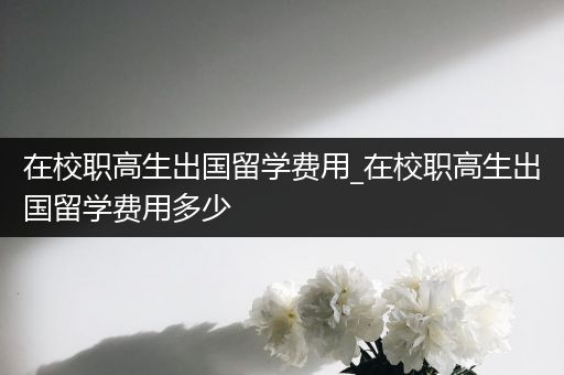 在校职高生出国留学费用_在校职高生出国留学费用多少