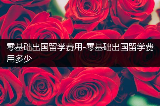 零基础出国留学费用-零基础出国留学费用多少