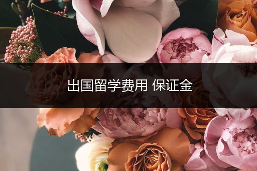 出国留学费用 保证金