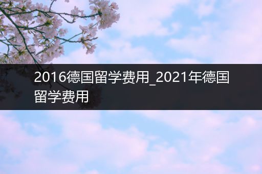 2016德国留学费用_2021年德国留学费用