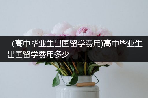 （高中毕业生出国留学费用)高中毕业生出国留学费用多少