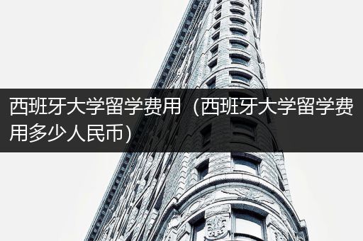 西班牙大学留学费用（西班牙大学留学费用多少人民币）