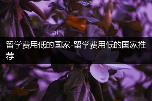 留学费用低的国家-留学费用低的国家推荐