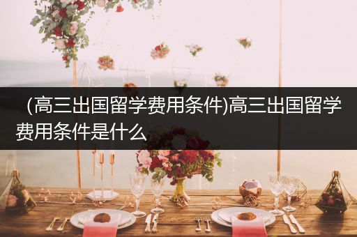 （高三出国留学费用条件)高三出国留学费用条件是什么