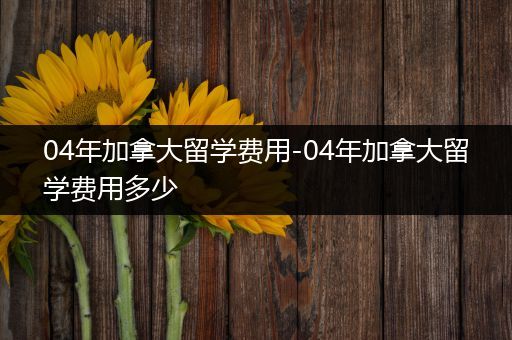 04年加拿大留学费用-04年加拿大留学费用多少
