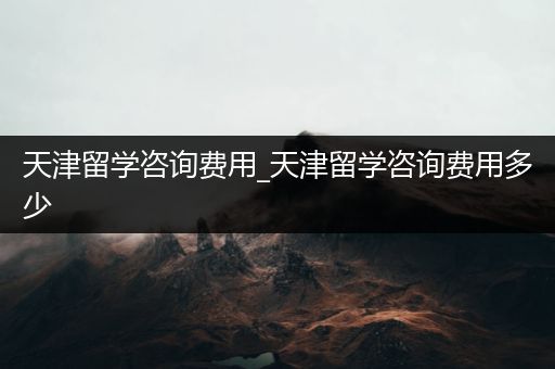 天津留学咨询费用_天津留学咨询费用多少