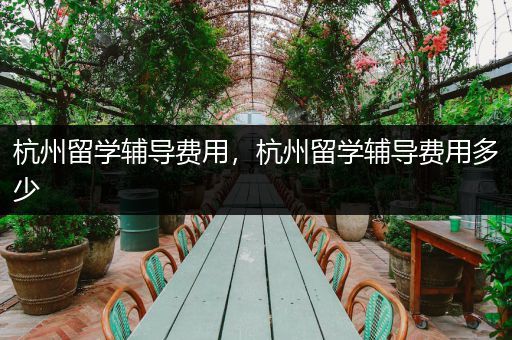 杭州留学辅导费用，杭州留学辅导费用多少