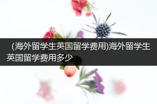 （海外留学生英国留学费用)海外留学生英国留学费用多少