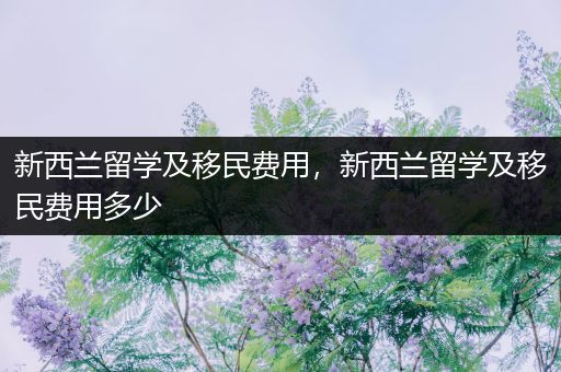 新西兰留学及移民费用，新西兰留学及移民费用多少