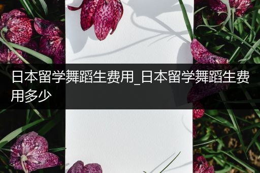 日本留学舞蹈生费用_日本留学舞蹈生费用多少