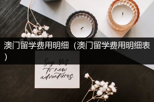 澳门留学费用明细（澳门留学费用明细表）