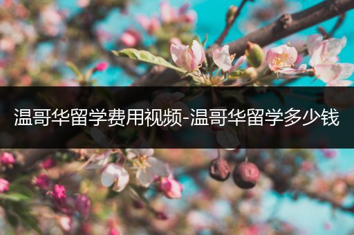 温哥华留学费用视频-温哥华留学多少钱