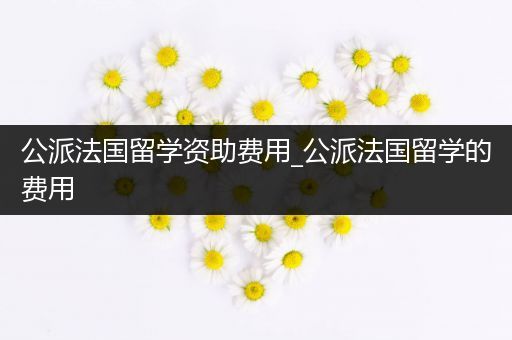 公派法国留学资助费用_公派法国留学的费用
