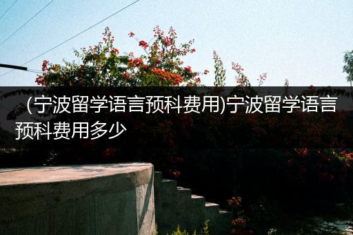 （宁波留学语言预科费用)宁波留学语言预科费用多少