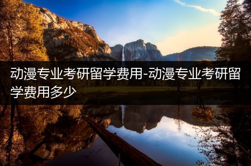 动漫专业考研留学费用-动漫专业考研留学费用多少