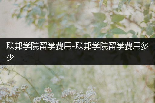 联邦学院留学费用-联邦学院留学费用多少
