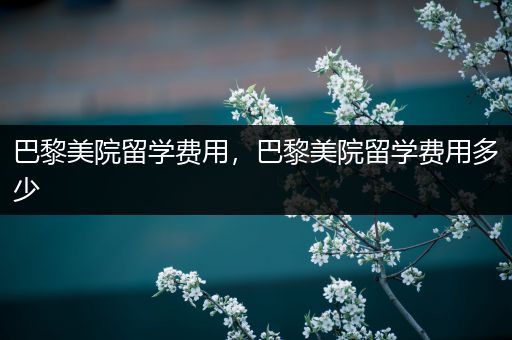 巴黎美院留学费用，巴黎美院留学费用多少