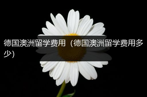 德国澳洲留学费用（德国澳洲留学费用多少）