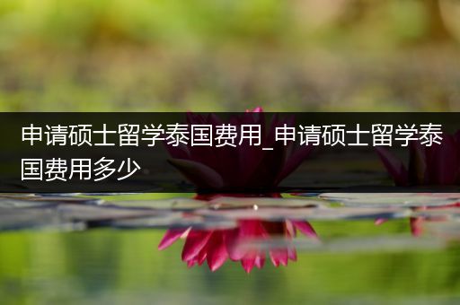 申请硕士留学泰国费用_申请硕士留学泰国费用多少