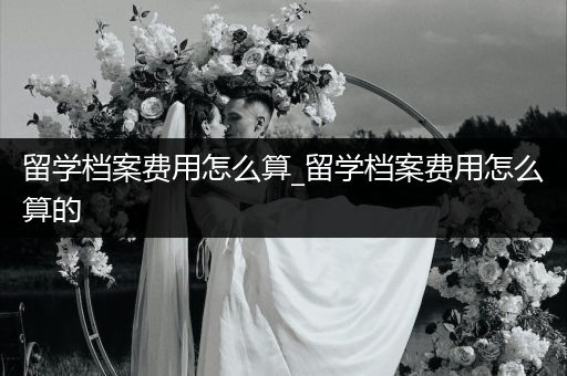 留学档案费用怎么算_留学档案费用怎么算的