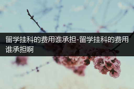 留学挂科的费用谁承担-留学挂科的费用谁承担啊