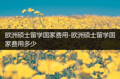 欧洲硕士留学国家费用-欧洲硕士留学国家费用多少