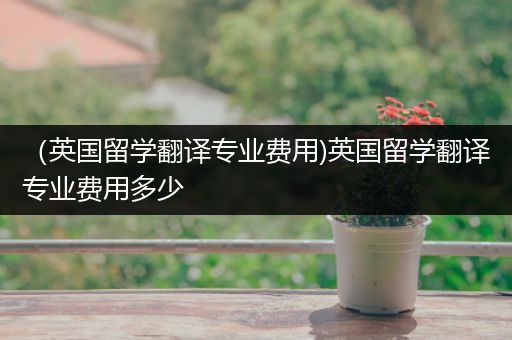 （英国留学翻译专业费用)英国留学翻译专业费用多少