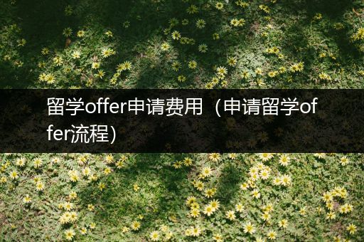 留学offer申请费用（申请留学offer流程）