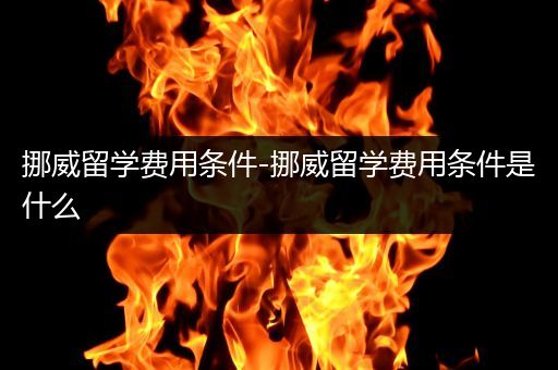 挪威留学费用条件-挪威留学费用条件是什么