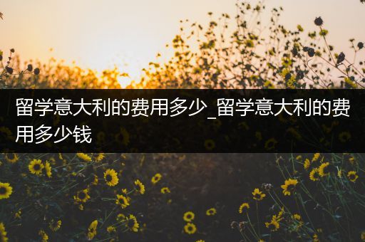 留学意大利的费用多少_留学意大利的费用多少钱