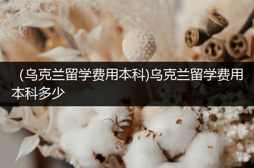 （乌克兰留学费用本科)乌克兰留学费用本科多少