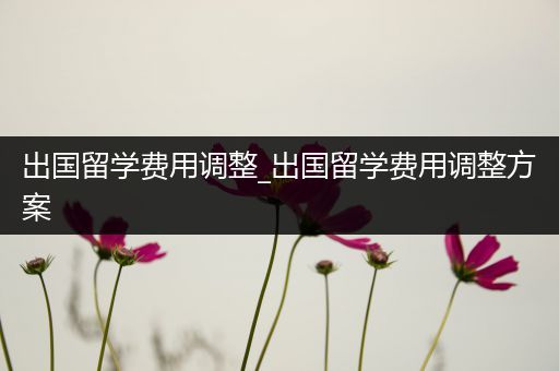 出国留学费用调整_出国留学费用调整方案