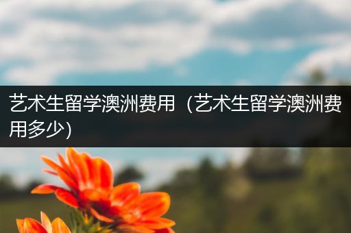 艺术生留学澳洲费用（艺术生留学澳洲费用多少）