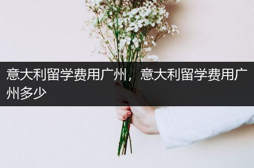 意大利留学费用广州，意大利留学费用广州多少