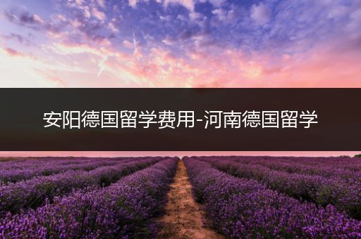 安阳德国留学费用-河南德国留学