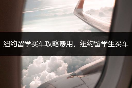 纽约留学买车攻略费用，纽约留学生买车